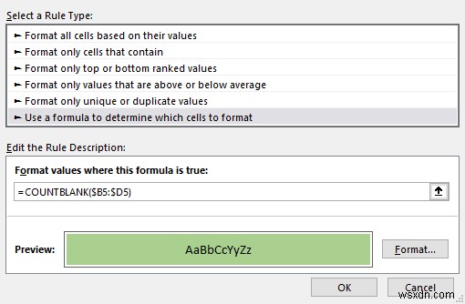 Cách đánh dấu ô trống trong Excel (4 cách hiệu quả)