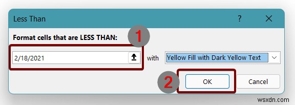 Áp dụng định dạng có điều kiện cho ngày quá hạn trong Excel (3 cách)