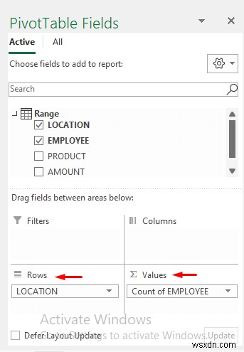 Đếm số bản sao trong Excel Pivot Table (2 cách dễ dàng)