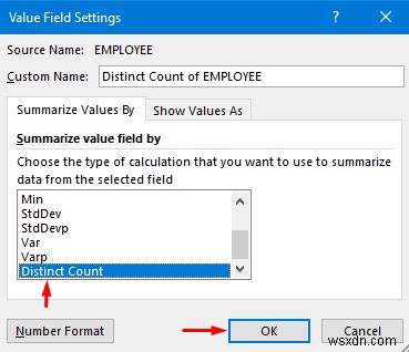 Đếm số bản sao trong Excel Pivot Table (2 cách dễ dàng)