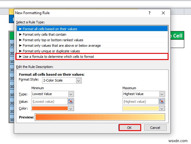 Định dạng có điều kiện dựa trên một ô khác trong Excel (6 phương pháp)