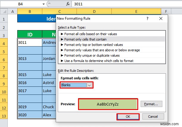 Định dạng có điều kiện dựa trên một ô khác trong Excel (6 phương pháp)