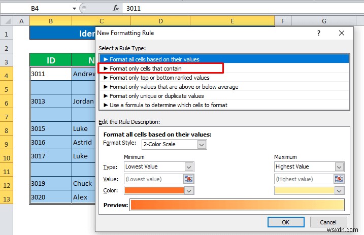 Định dạng có điều kiện dựa trên một ô khác trong Excel (6 phương pháp)