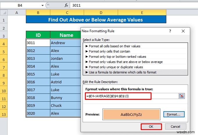 Định dạng có điều kiện dựa trên một ô khác trong Excel (6 phương pháp)