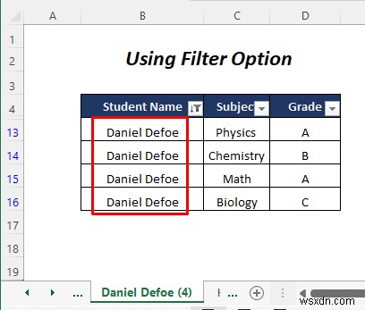 Cách chia trang tính Excel thành nhiều trang tính dựa trên giá trị cột