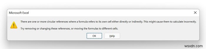 Cách xóa tham chiếu vòng trong Excel (2 cách)