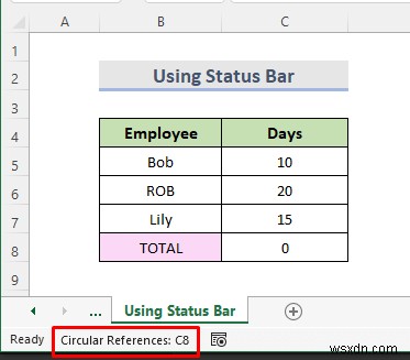 Cách tìm tham chiếu hình tròn trong Excel (2 thủ thuật dễ dàng)