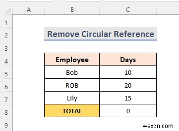 Cách tìm tham chiếu hình tròn trong Excel (2 thủ thuật dễ dàng)