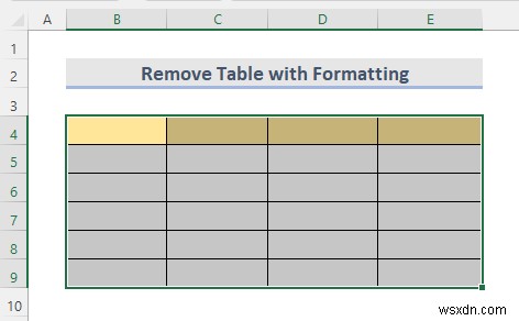 Cách xóa bảng trong Excel (6 phương pháp)