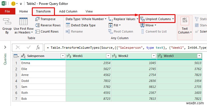 Cách chuyển đổi bảng thành danh sách trong Excel (3 cách nhanh)