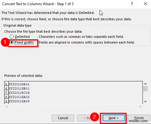 Cách chia chuỗi theo độ dài trong Excel (8 cách)