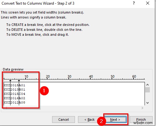 Cách chia chuỗi theo độ dài trong Excel (8 cách)