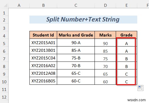 Cách chia chuỗi theo độ dài trong Excel (8 cách)