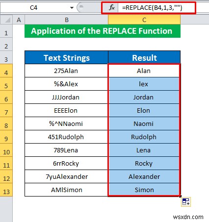 Cách xóa 3 ký tự đầu tiên trong Excel (4 phương pháp)