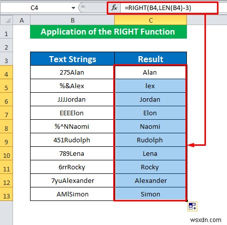 Cách xóa 3 ký tự đầu tiên trong Excel (4 phương pháp)