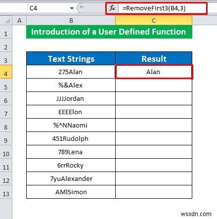 Cách xóa 3 ký tự đầu tiên trong Excel (4 phương pháp)