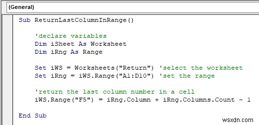 VBA để sử dụng phạm vi dựa trên số cột trong Excel (4 phương pháp)