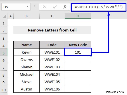 Cách xóa chữ cái khỏi ô trong Excel (10 phương pháp)