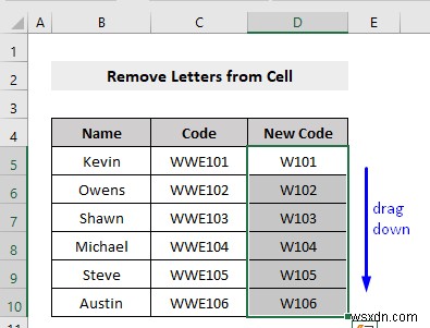 Cách xóa chữ cái khỏi ô trong Excel (10 phương pháp)