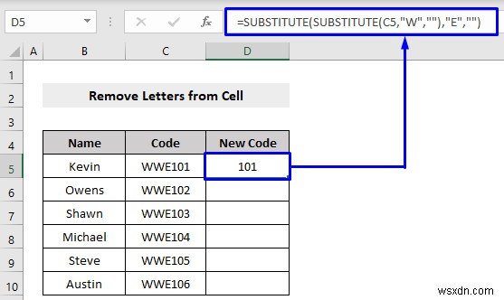 Cách xóa chữ cái khỏi ô trong Excel (10 phương pháp)