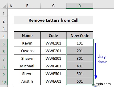 Cách xóa chữ cái khỏi ô trong Excel (10 phương pháp)
