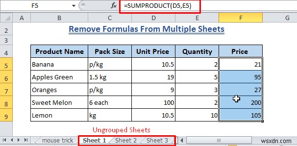 Cách xóa công thức trong Excel (7+ phương pháp)