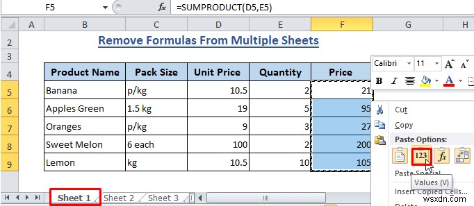 Cách xóa công thức trong Excel (7+ phương pháp)