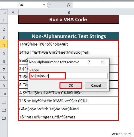 Cách xóa các ký tự không phải chữ và số trong Excel (2 phương pháp)