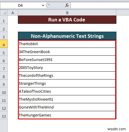 Cách xóa các ký tự không phải chữ và số trong Excel (2 phương pháp)