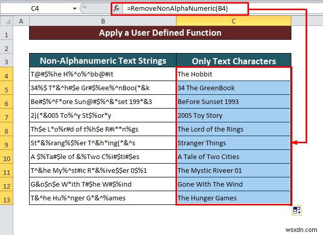 Cách xóa các ký tự không phải chữ và số trong Excel (2 phương pháp)