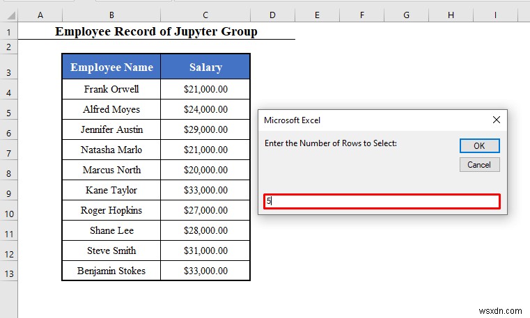 Dải VBA với số hàng biến trong Excel (4 Ví dụ)