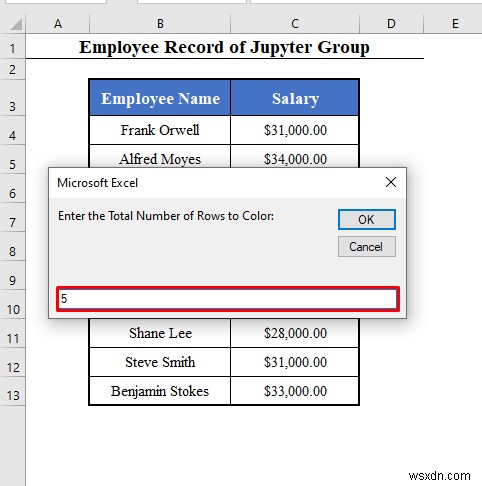 Dải VBA với số hàng biến trong Excel (4 Ví dụ)