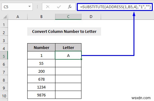 Cách chuyển số cột thành chữ cái trong Excel (3 cách)