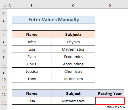 Tạo danh sách thả xuống của Excel từ bảng (5 ví dụ)