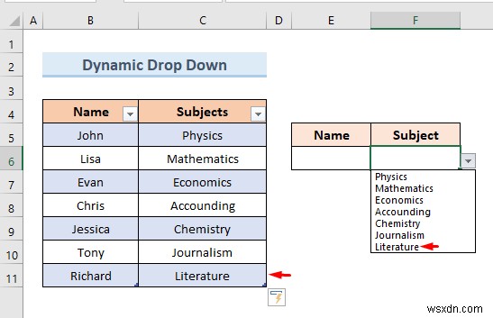 Tạo danh sách thả xuống của Excel từ bảng (5 ví dụ)