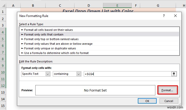 Cách tạo danh sách thả xuống trong Excel với màu (2 cách)