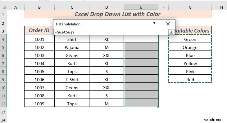 Cách tạo danh sách thả xuống trong Excel với màu (2 cách)