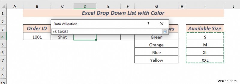 Cách tạo danh sách thả xuống trong Excel với màu (2 cách)