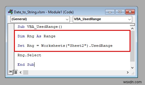 Cách sử dụng thuộc tính usedRange của VBA trong Excel (4 cách)