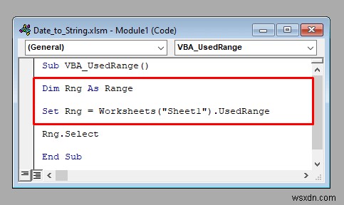 Cách sử dụng thuộc tính usedRange của VBA trong Excel (4 cách)
