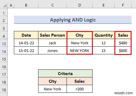 Bộ lọc nâng cao với phạm vi tiêu chí trong Excel (18 Ứng dụng)