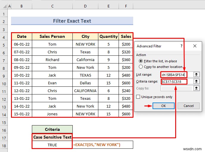 Bộ lọc nâng cao với phạm vi tiêu chí trong Excel (18 Ứng dụng)