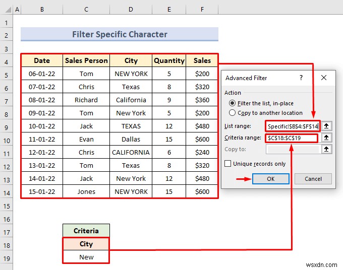 Bộ lọc nâng cao với phạm vi tiêu chí trong Excel (18 Ứng dụng)