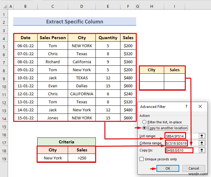 Bộ lọc nâng cao với phạm vi tiêu chí trong Excel (18 Ứng dụng)