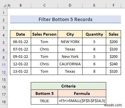 Bộ lọc nâng cao với phạm vi tiêu chí trong Excel (18 Ứng dụng)