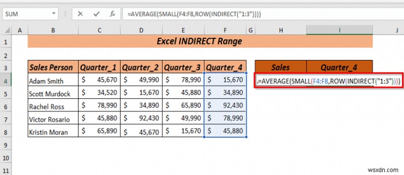 Cách sử dụng Dải ô INDIRECT trong Excel (8 cách dễ nhất)