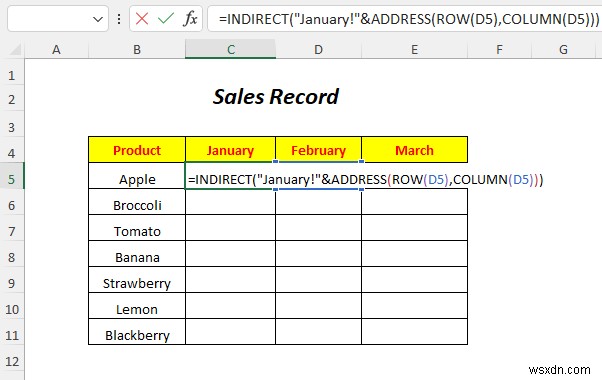 Cách sử dụng địa chỉ gián tiếp trong Excel (4 Ví dụ)