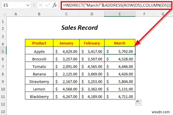 Cách sử dụng địa chỉ gián tiếp trong Excel (4 Ví dụ)