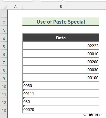 Cách xóa số 0 khỏi Excel (7 phương pháp)