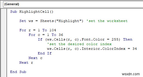 VBA để kiểm tra xem màu phông chữ là đỏ thì trả về kết quả trong Excel